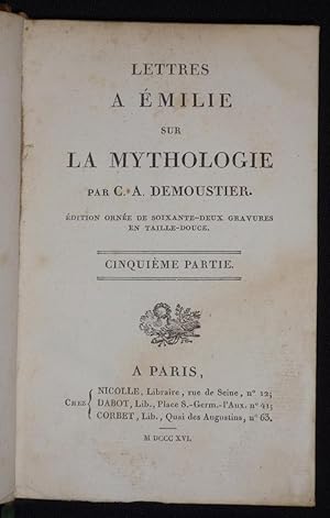 Bild des Verkufers fr Lettres  Emile sur la mythologie, cinquime et sixime parties zum Verkauf von Abraxas-libris