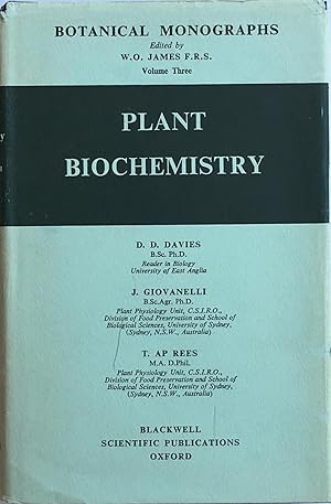 Imagen del vendedor de Plant biochemistry (Botanical Monographs vol. 3) a la venta por Acanthophyllum Books