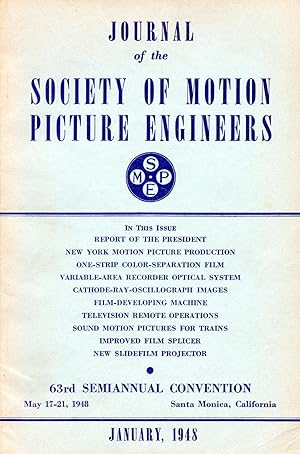 JOURNAL OF THE SOCIETY OF MOTION PICTURE ENGINEERS - Vol. 50 January 1948