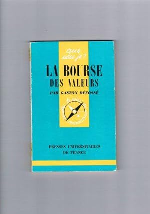 Imagen del vendedor de La Bourse des valeurs et les oprations de bourse : Par Gaston Dfoss,. 4e dition a la venta por JLG_livres anciens et modernes