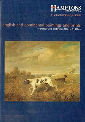 Seller image for Hamptons September 2002 English & Continental Paintings & Prints for sale by thecatalogstarcom Ltd