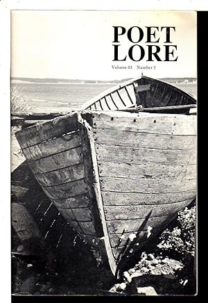 Bild des Verkufers fr POET LORE: Volume 83, Number 3, Fall 1988. zum Verkauf von Bookfever, IOBA  (Volk & Iiams)
