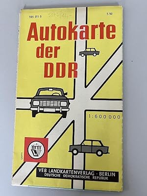 Bild des Verkufers fr Autokarte der DDR. zum Verkauf von Brita Marx Flming Antik