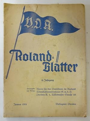 Bild des Verkufers fr Roland-Bltter 5. Jg. Januar 1931 (Monatsbltter fr die Deutsche Jugend) zum Verkauf von ANTIQUARIAT H. EPPLER