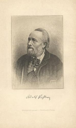 Pichler, Adolf: Halbporträt. Radierung von Johann Lindner, München 1889 mit faksimilierter Unters...