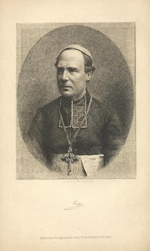 Kopp, Georg Kardinal von Halbporträt. Radierung von Johann Lindner, mit faksimilierter Unterschri...