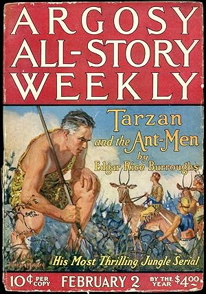 Bild des Verkufers fr TARZAN AND THE ANT-MEN in ARGOSY ALL-STORY WEEKLY [complete in seven issues] zum Verkauf von John W. Knott, Jr, Bookseller, ABAA/ILAB