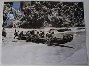 Maori War Canoes from The Seekers 1954 Press Agency Photograph