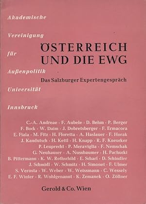 ÖSTERREICH und die EWG. Das Salzburger Expertengespräch.