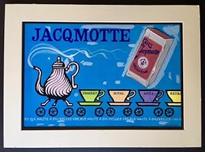 Handpainted Belgian Coffee Advertisement (Jacqmotte Cafes)