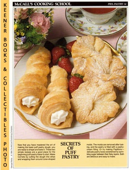 McCall's Cooking School Recipe Card: Pies, Pastry 14 - Cornets & Papillons : Replacement McCall's...