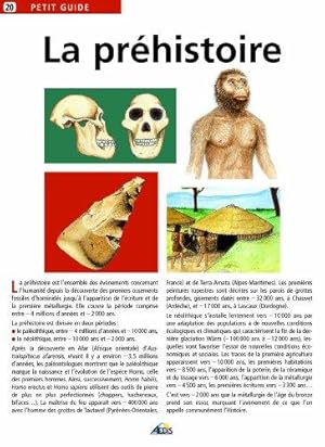 La prehistoire. petit guide nø20