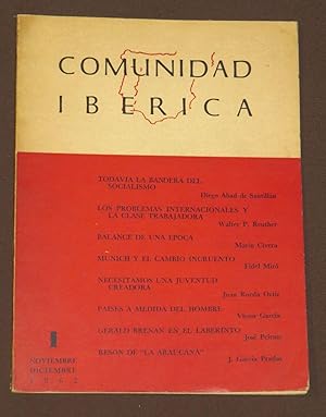 Bild des Verkufers fr Comunidad Ibrica. Nm.1. Noviembre-Diciembre, 1962 zum Verkauf von Librera Urbe