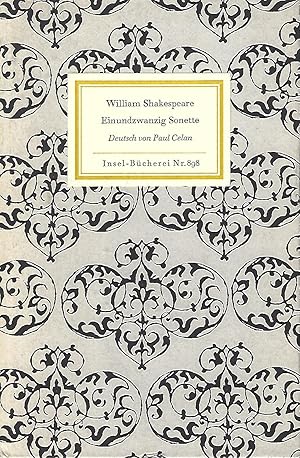 Bild des Verkufers fr Einundzwanzig Sonette. Deutsch von Paul Celan. zum Verkauf von Versandantiquariat Alraune