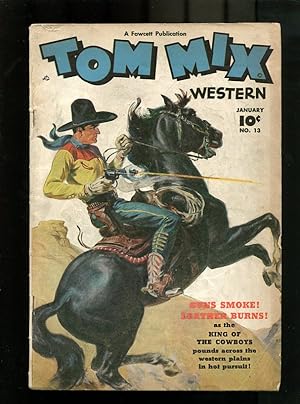 TOM MIX #13-1949-SHOOT GUN ON HORSE COVER VG