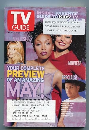 Seller image for TV Guide-April 24-30,1999-Diana Ross-Garth Brooks-Iowa Ed-VG for sale by DTA Collectibles