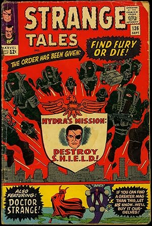 Strange Tales #136 1965- Nick Fury- Dr Strange- Kirby- Ditko G