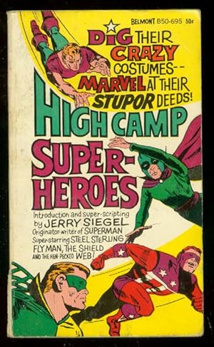 HIGH CAMP SUPERHEROES PAPERBACK 1966-JERRY SIEGEL--FLY VG