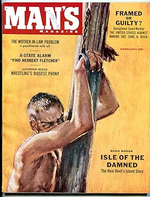 Seller image for Man's Magazine February 1959-CHEESECAKE-Isle of the Damned FN for sale by DTA Collectibles