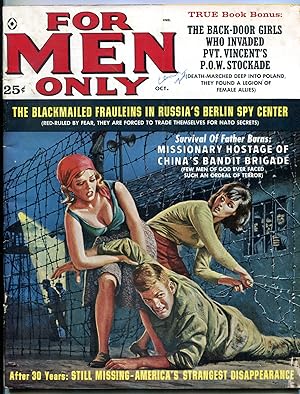 For Men Only October 1960-NAZI PRISON ESCAPE-Back Door Girls- Joy Laine