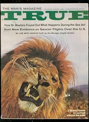 TRUE MAGAZINE AUG 1965-LION COVER-ANGELO DUNDEE-ALI VG