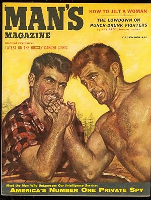 MAN'S MAGAZINE DEC 1955-BOXING-PRIVATES SPY-CANCER-PULP VF