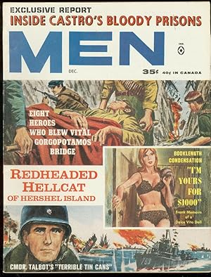 MEN MAGAZINE DEC 1963-CASTRO BLOODY PRISON-CHEESECAKE FN/VF