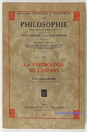 Seller image for La Psychologie de l'enfant for sale by Librairie du Bassin