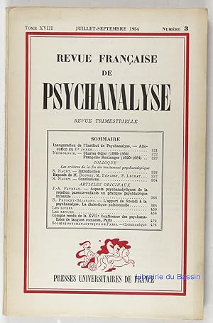 Revue Française de Psychanalyse Tome XVIII n°3