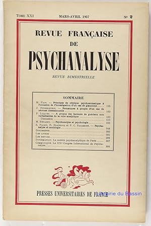 Revue Française de Psychanalyse Tome XXI n°2