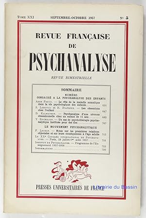 Revue Française de Psychanalyse Tome XXI n°5
