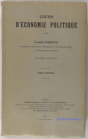 Seller image for Cours d'conomie politique Tome premier for sale by Librairie du Bassin