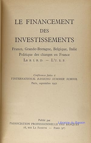 Le Financement des Investissements