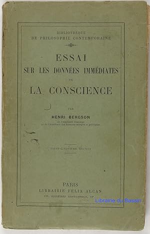 Image du vendeur pour Essai sur les donnes immdiates de la conscience mis en vente par Librairie du Bassin