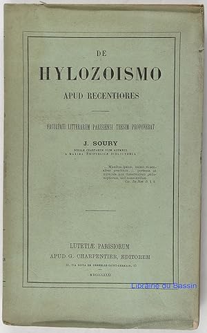 De Hylozoismo apud recentiores