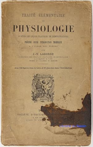 Seller image for Trait lmentaire de physiologie for sale by Librairie du Bassin