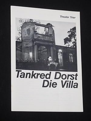 Seller image for Programmheft 12 Theater der Stadt Trier 1985/86. DIE VILLA von Dorst. Insz.: Oswald Lipfert, Bhne/ Kostme: Sebastian Titze. Mit Axel Axt, Verena Rhyn, Klaus Esch, Hans-Peter Leu, Susanne Meikl, Hubert Pfisterer, Thaddus Zech, Elisabeth Scherer, Friedrich Plate, Gerhard Erfurt Horst Krebs for sale by Fast alles Theater! Antiquariat fr die darstellenden Knste