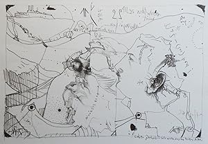 "Lieber Gerhard - wir wollen uns 400 teilen - bitte". Lithographie.