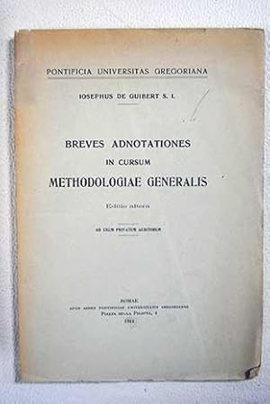 Seller image for Breves adnotationes in cursum methodologiae generalis for sale by Alcan Libros