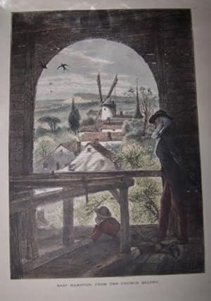 East Hampton, from the Church Belfry [ Hand-colored wood engraving ]