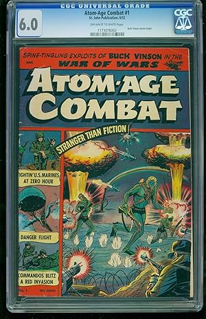 Atom-Age Combat #1-CGC 6.0- Atomic Explosion Cover- Southern States 1173076002