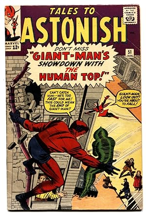 Immagine del venditore per TALES TO ASTONISH #51 comic book 1964-MARVEL-GIANT-MAN-WASP-JACK KIRBY-FN- venduto da DTA Collectibles