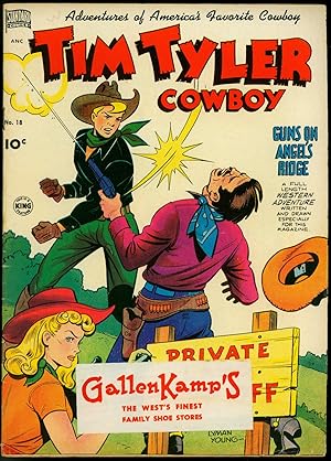 Tim Tyler Cowboy #18 1950- Western comic- Final Issue FN-