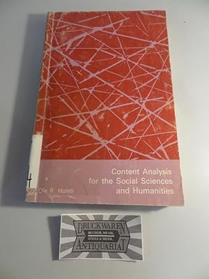 Bild des Verkufers fr Content analysis for the social sciences and humanities. zum Verkauf von Druckwaren Antiquariat