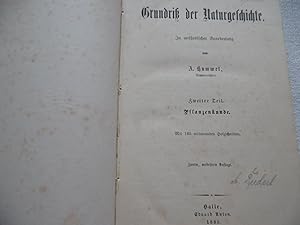 Grundriß der Naturgeschichte Zweiter Teil - Pflanzenkunde ( von 1885 )