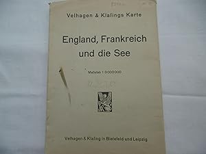 Velhagen & Klasings Karte England , Frankreich und die See Maßstab 1 : 3 000000