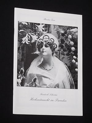 Imagen del vendedor de Programmheft 3 Theater der Stadt Trier 1986/87. HOCHZEITSNACHT IM PARADIES von Hentschke/ Schwenn, Schrder (Musik). Insz.: Wolf Aurich, musikal. Ltg.: Joachim Mayer-Cosacchi, Bhnenbild/ Kostme: Manuela Wagner. Mit Otto Kneidinger, Monika Starke, Nick Herbosch, Hans-Peter Leu, Angelika Schmid, Verena Rhyn, Dagmar Lauterbach, Jrg Huggler a la venta por Fast alles Theater! Antiquariat fr die darstellenden Knste