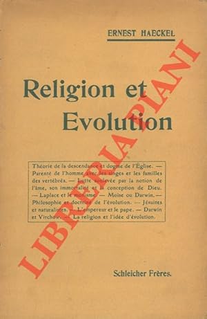 Image du vendeur pour Religion et Evolution. Trois confrences faites  Berlin Le 14, 16 et 19 Avril 1906. mis en vente par Libreria Piani