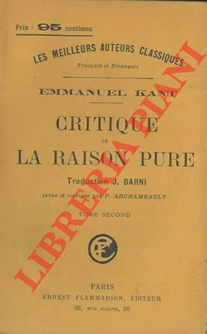 Critique de la raison pure.