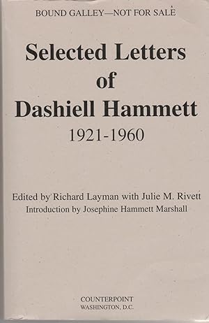 Imagen del vendedor de Selected Letters of Dashiell Hammett 1921-1960 a la venta por BASEMENT BOOKS